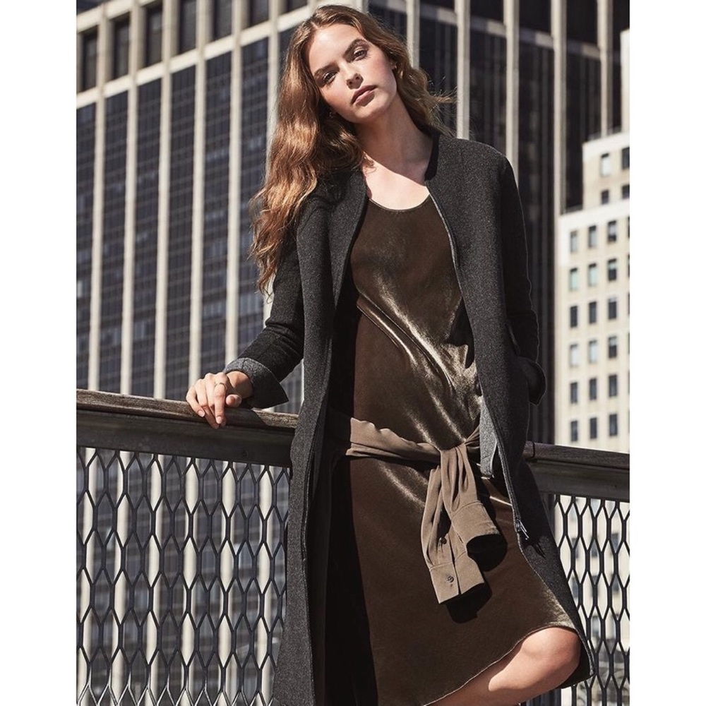 VINCE Velvet Sleeveless Slip Tank Sheath